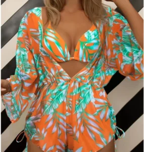 Sexy-Digital-Print-Bikini-Three-Piece-Set-Drawstring-Swimwear-For-Swimming-And-Water-Sports-Women-s-Triangle-Pant-Style-2